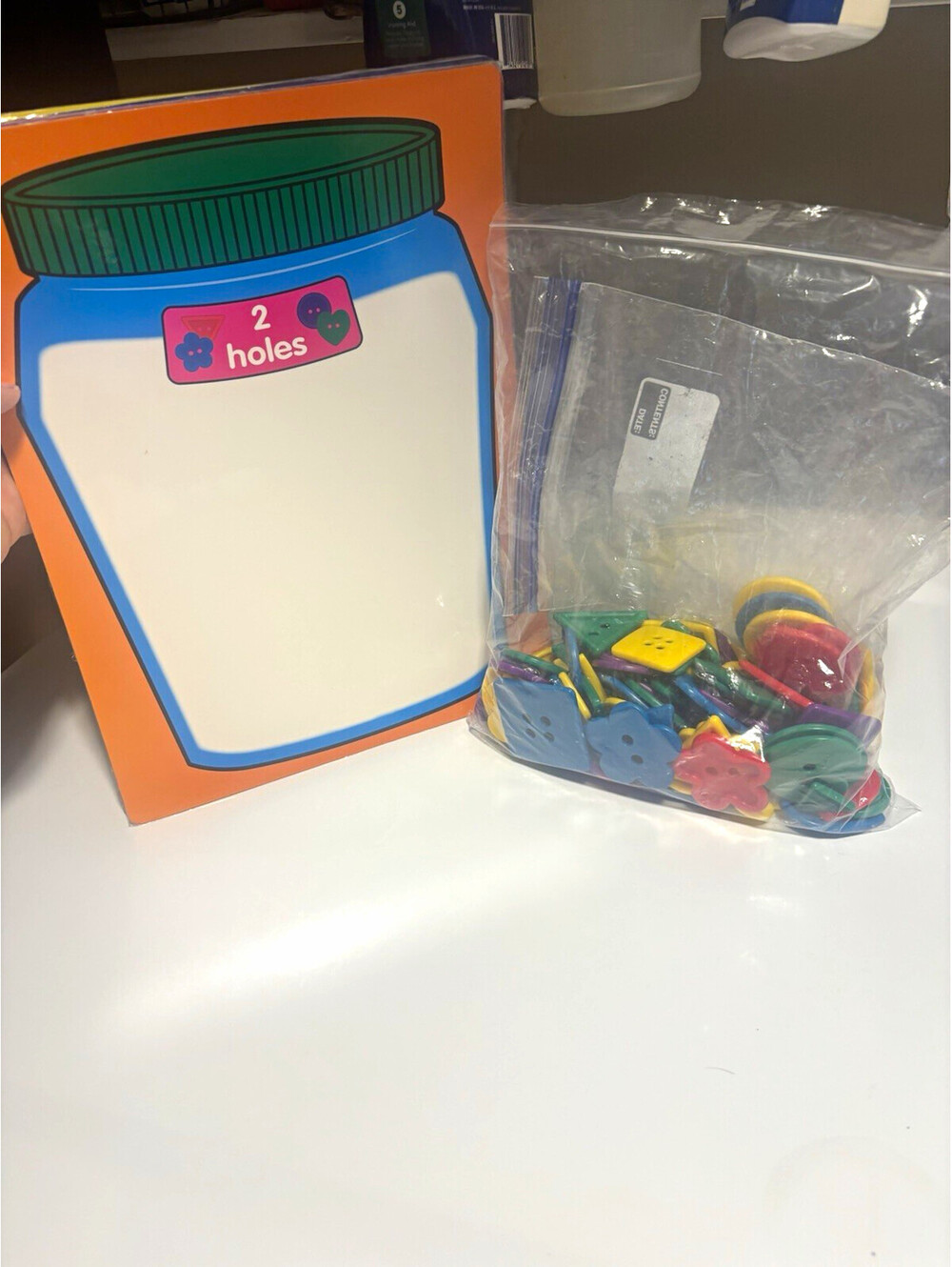 Lakeshore Sorting & Counting Jar Game Set, Multicolor Colors Shapes Flowers